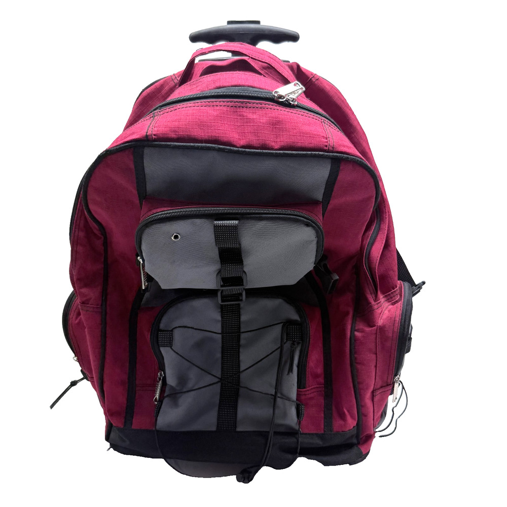 Luggage Wheel Backpack Red and Gray